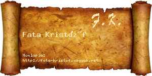 Fata Kristóf névjegykártya